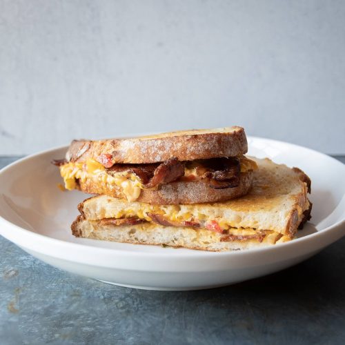 Pimiento Cheese Recipe - Grilled Pimiento Cheese Sandwich With Bacon